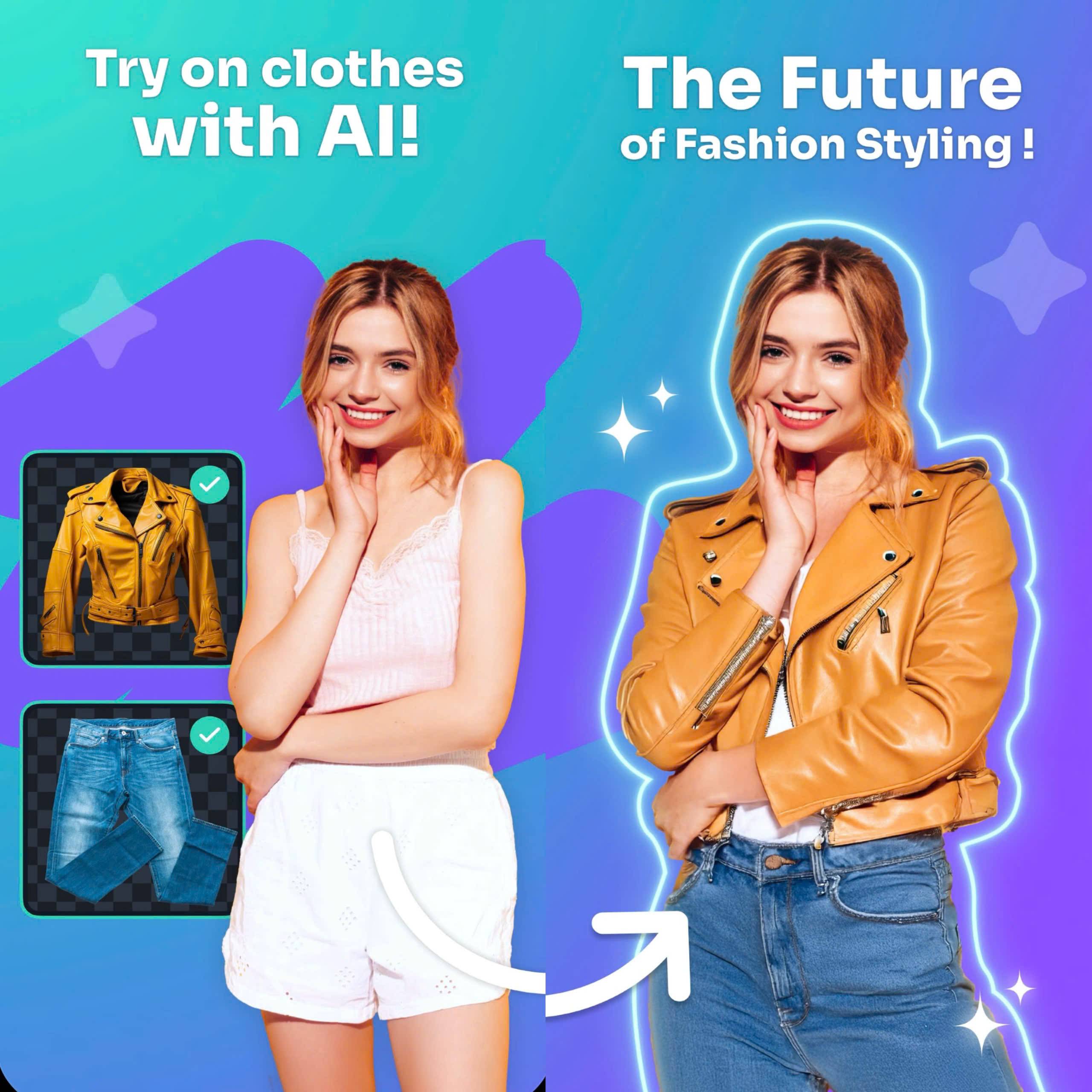 Fit clothes, mix and match with AI