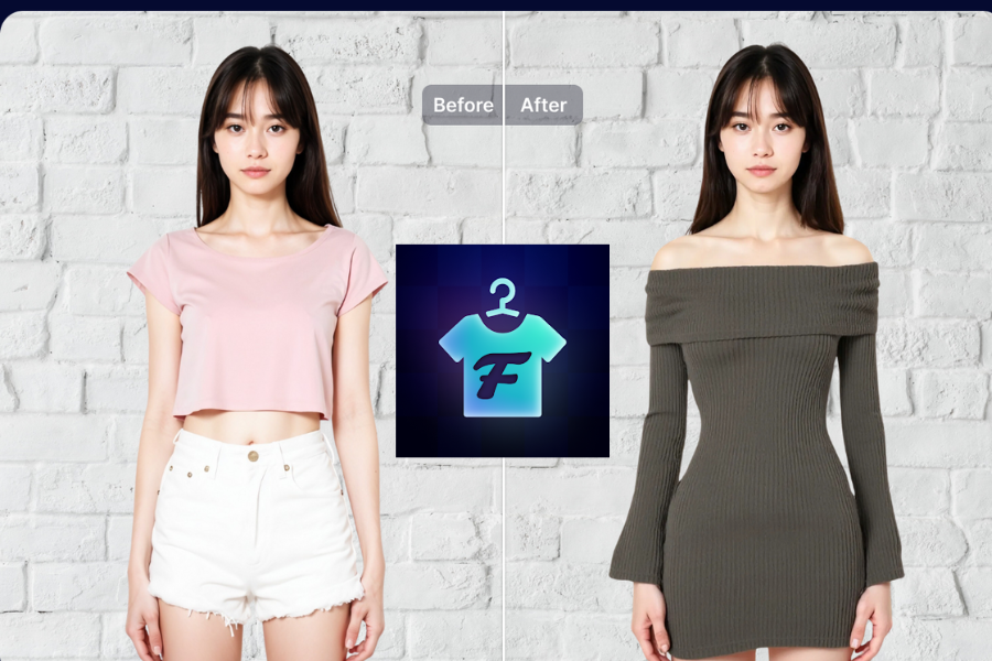 Fitroom swap clothes for models with AI