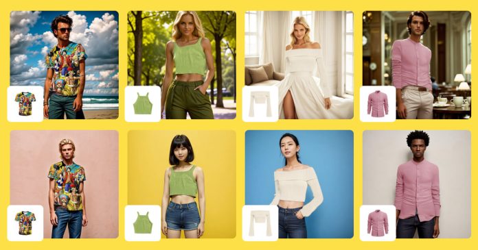 Create sample clothes images with AI Fitroom