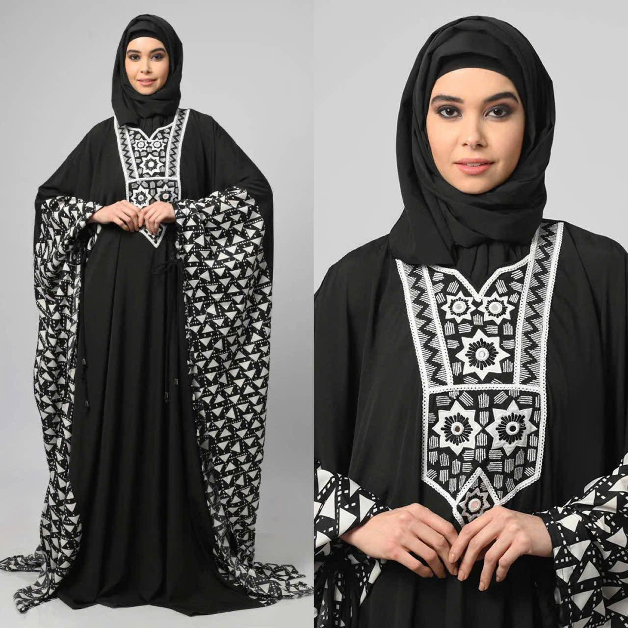 Traditional long black Abaya