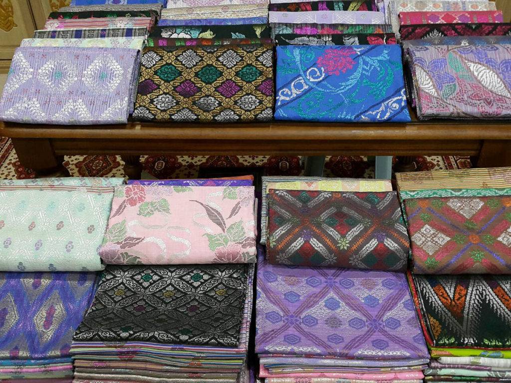 Songket colorful and beautiful textiles